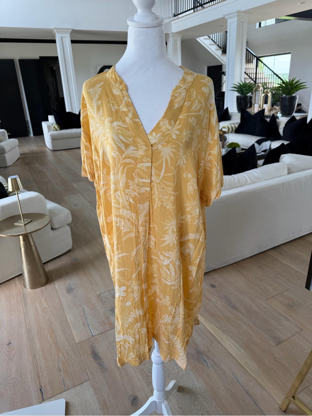 H&M Yellow Floral Tunic Dress